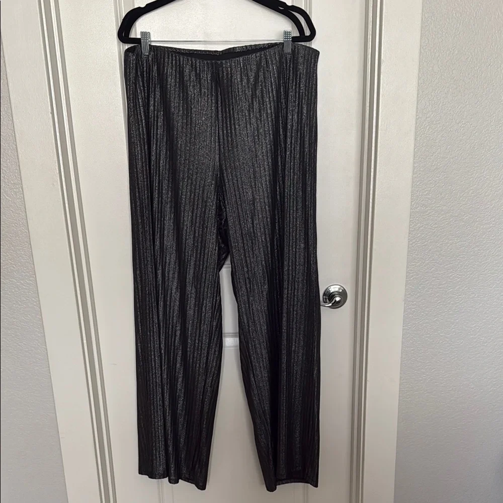 🖤🩶NEW Torrid Black/Silver Pants for Sophisticated Evenings - Picture 3 of 6